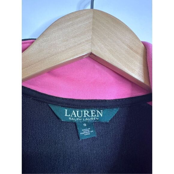 Lauren Ralph Lauren Jacket Womens Full Zip Pink/Black Long Sleeve Logo Size Smal - Picture 5 of 12
